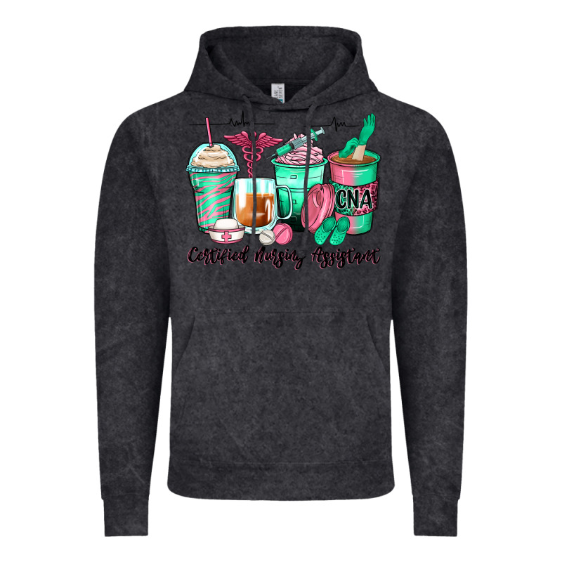 Certified Nursing Assistant Coffee Cups Vintage Hoodie by Zillion Design Studio | Teevron