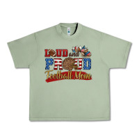 Oil Green loud and proud football mom Urban Heavy Tee - HRA Design Shop