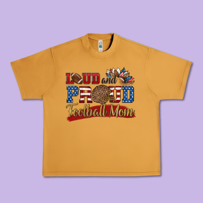 Loud And Proud Football Mom Urban Heavy Tee Designed By Hra Design Shop