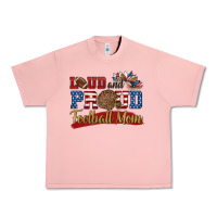 Salmon loud and proud football mom Urban Heavy Tee - HRA Design Shop