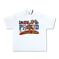 White loud and proud football mom Urban Heavy Tee - HRA Design Shop