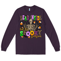 Plum dead inside but its spooky season Long Sleeve Tee - AdoDesignShop