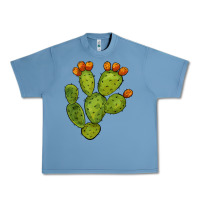 Pebble Blue cactus Urban Heavy Tee - BarkalooDesign