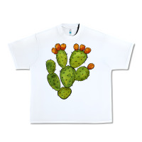 White cactus Urban Heavy Tee - BarkalooDesign