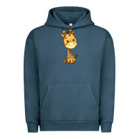 Pigment Midnight Navy giraffe Urban Hoodie - texasbilliewilder