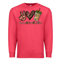 Cardinal peace love coffee Premium Sweatshirt - NancyCooperArtShop