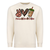 Sandshell peace love coffee Premium Sweatshirt - NancyCooperArtShop