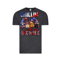 Vintage Black Chillin' with my gnomies 4th of July Vintage Tee - CowGirlArtShop