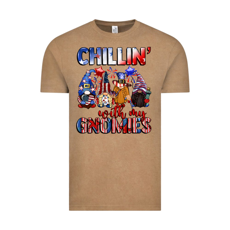 Chillin' With My Gnomies 4th Of July Vintage Tee by CowGirlArtShop | Teevron
