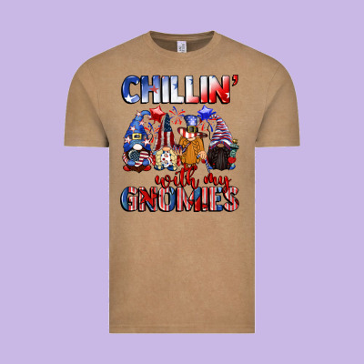 Chillin' With My Gnomies 4th Of July Vintage Tee Designed By Cowgirlartshop