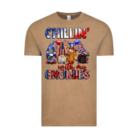 Vintage Coffee Chillin' with my gnomies 4th of July Vintage Tee - CowGirlArtShop
