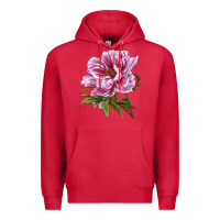 Cardinal Peony Flower Illustrations Premium Hoodie - LillyAllenDesigns