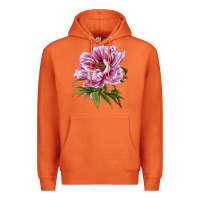 Carrot Peony Flower Illustrations Premium Hoodie - LillyAllenDesigns