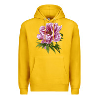 Lemon Peony Flower Illustrations Premium Hoodie - LillyAllenDesigns