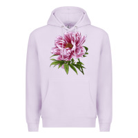 Lilac Peony Flower Illustrations Premium Hoodie - LillyAllenDesigns