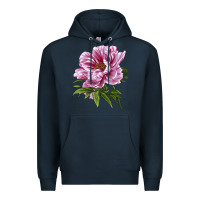 Navy Peony Flower Illustrations Premium Hoodie - LillyAllenDesigns