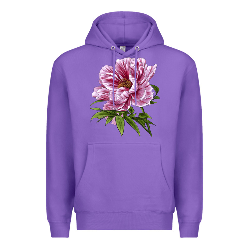 Peony Flower Illustrations Premium Hoodie by LillyAllenDesigns | Teevron