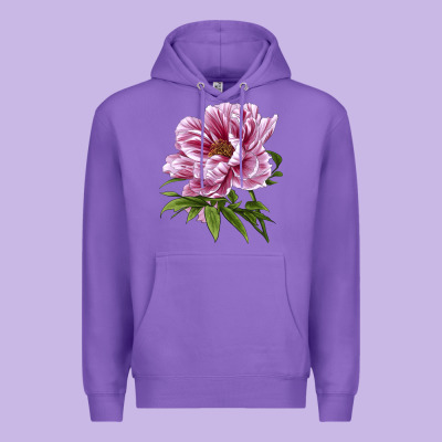 Peony Flower Illustrations Premium Hoodie Designed By Lillyallendesigns