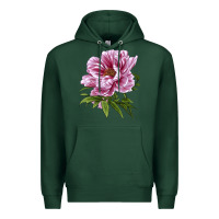 Sports Green Peony Flower Illustrations Premium Hoodie - LillyAllenDesigns