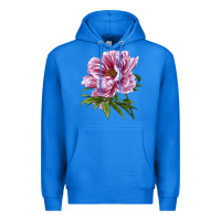 True Royal Peony Flower Illustrations Premium Hoodie - LillyAllenDesigns