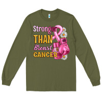 Army Green Stronger than breast cancer Long Sleeve Tee - Artiststas