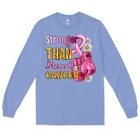 Colony Blue Stronger than breast cancer Long Sleeve Tee - Artiststas