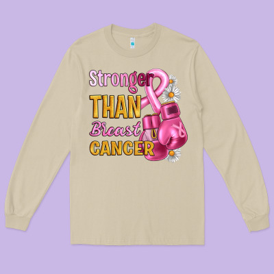 Stronger Than Breast Cancer Long Sleeve Tee Designed By Artiststas