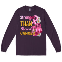Plum Stronger than breast cancer Long Sleeve Tee - Artiststas