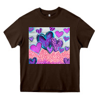 Chocolate Brown love Heavy Core Tee - CowhideDigitalArt