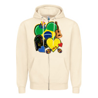 Sandshell brazil hearts Zipper Hoodie - NancyCooperArtShop