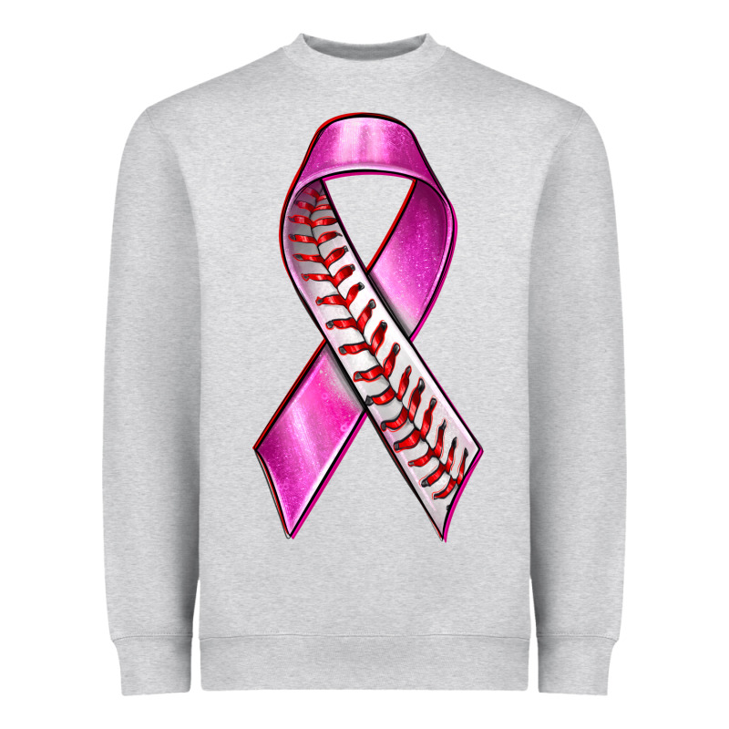 Breast Cancer Ribbon Baseball Heavyweight Sweatshirt by texasbilliewilder | Teevron