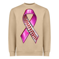 Mushroom Breast Cancer Ribbon Baseball Heavyweight Sweatshirt - texasbilliewilder