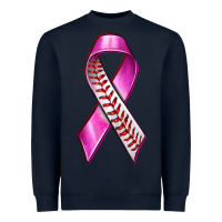 Navy Breast Cancer Ribbon Baseball Heavyweight Sweatshirt - texasbilliewilder