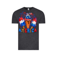 Vintage Black 4th of July America ice creams Vintage Tee - Neo Western