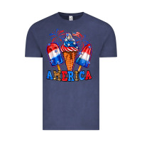Vintage Denim 4th of July America ice creams Vintage Tee - Neo Western