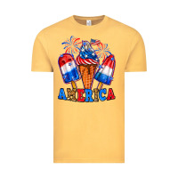 Vintage Mustard 4th of July America ice creams Vintage Tee - Neo Western