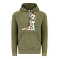 Vintage Olive husky with christmas lights Vintage Hoodie - RanaPortraitStore
