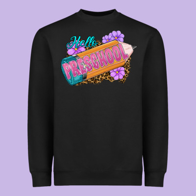 Hello Preschool Heavyweight Sweatshirt Designed By Ranaportraitstore