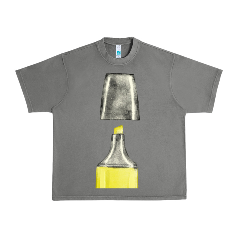 Yellow Highlighter Pen Fa Element Urban Heavy Tee by FaDigitalArtStudio | Teevron