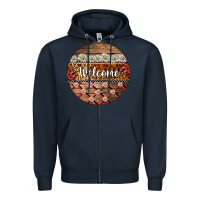 Navy ladybug welcome ornament Zipper Hoodie - BarkalooDesign