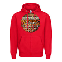 Red ladybug welcome ornament Zipper Hoodie - BarkalooDesign