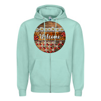 Seafoam ladybug welcome ornament Zipper Hoodie - BarkalooDesign