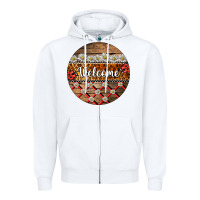 White ladybug welcome ornament Zipper Hoodie - BarkalooDesign