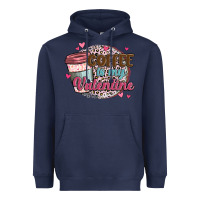 Navy coffee is my valentine Heavyweight Hoodie - MaliasSmallBusiness