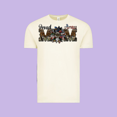 Proud Army Mom Vintage Tee Designed By Sublimationcraftshop