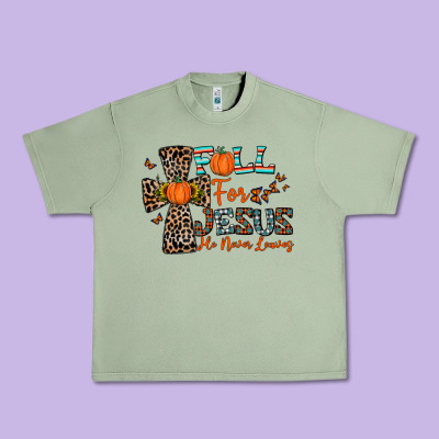 Fall For Jesus He Never Leaves Urban Heavy Tee Designed By Cowhidedigitalart