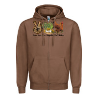 Chestnut Peace Love New Hampshire Red Chicken Zipper Hoodie - LillyAllenDesigns