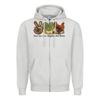 Peace Love New Hampshire Red Chicken Zipper Hoodie | Teevron