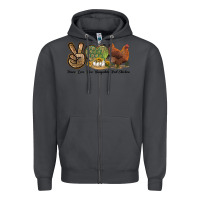 Smoke Peace Love New Hampshire Red Chicken Zipper Hoodie - LillyAllenDesigns