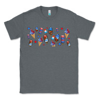 Charcoal Heather usa ice cream and popsicles Classic Tee - AdoDesignShop
